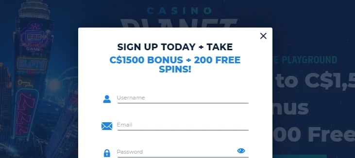 Step 1: Sign up at Neosurf  casino
