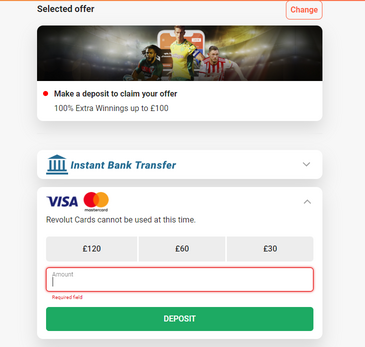 Visa Casinos UK deposit