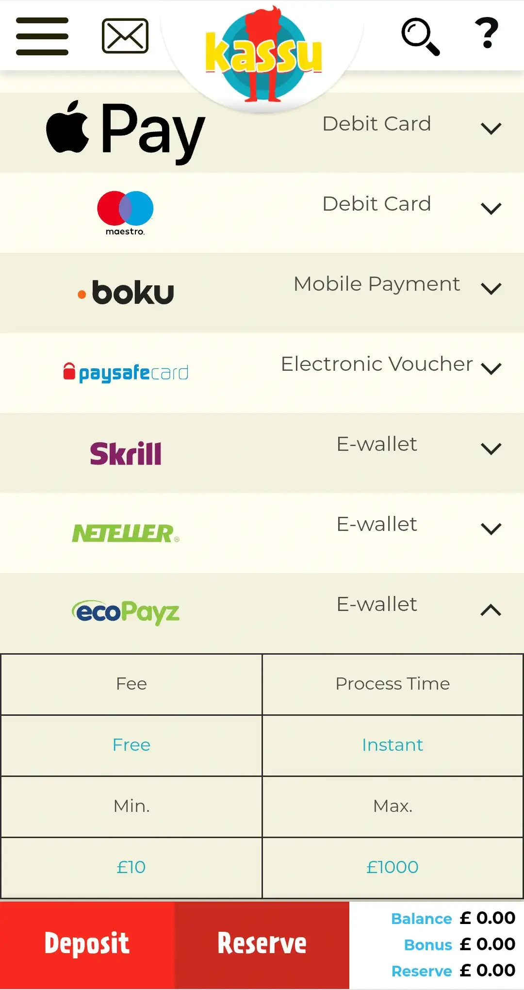 How to Deposit with ecoPayz in Online Casinos UK